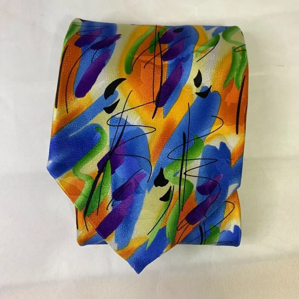 #6628 J Garcia Multicolored Mens Necktie, Tie